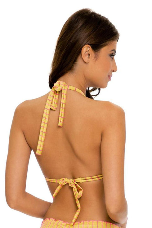 Luli Fama Rebel Glam Triangle Halter Top